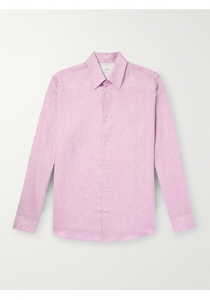Mr P. - Organic Linen-Chambray Shirt - Men - Pink - XS