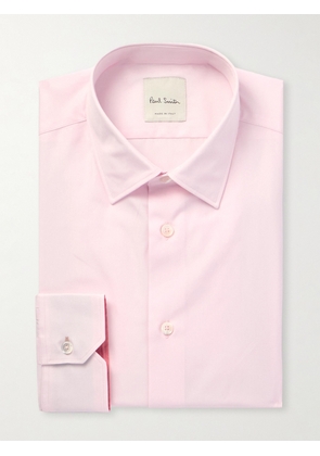 Paul Smith - Slim-Fit Cutaway-Collar Cotton-Poplin Shirt - Men - Pink - UK/US 15