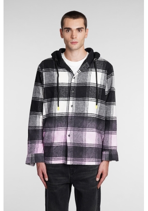 Barrow Flannel Shirt With Hood And Checked Pattern