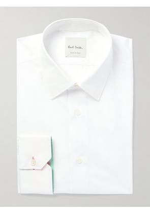 Paul Smith - Slim-Fit Cutaway-Collar Cotton-Poplin Shirt - Men - White - UK/US 15