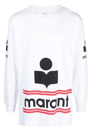 MARANT logo-print organic-cotton T-shirt - White