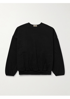 Fear of God - Logo-Appliquéd Cotton-Jersey Sweatshirt - Men - Black - XS