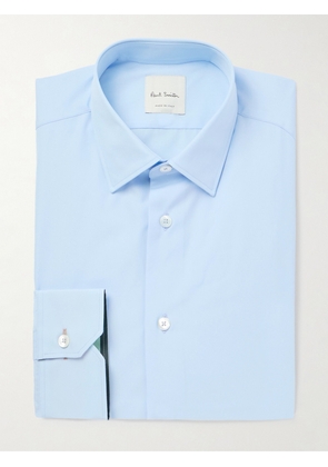Paul Smith - Slim-Fit Cutaway-Collar Cotton-Poplin Shirt - Men - Blue - UK/US 15