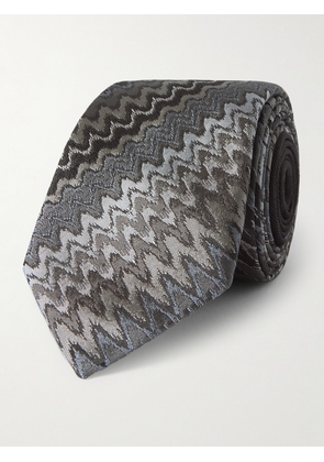 Missoni - 7cm Silk-Jacquard Tie - Men - Gray