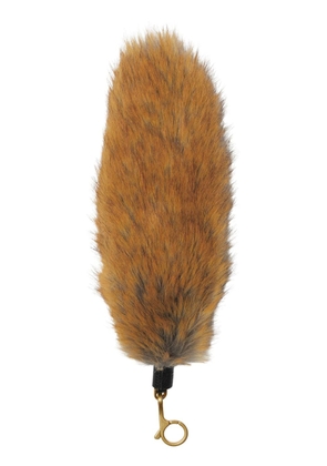 Burberry faux-fur keyring charm - Brown
