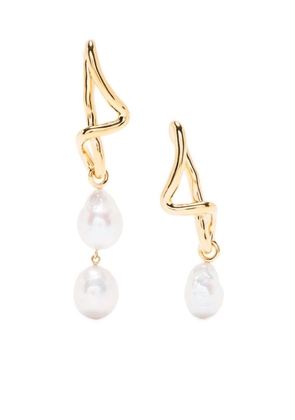 Missoma Molten baroque-pearl drop earrings - Gold