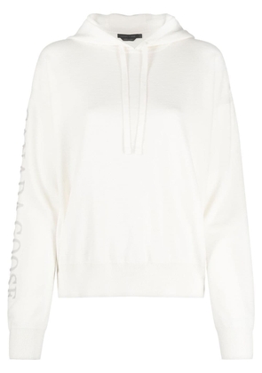 Canada Goose logo drawstring hoodie - White