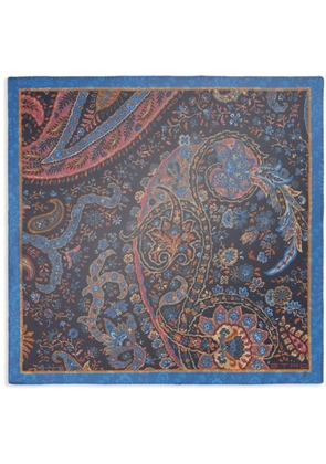 ETRO paisley-print silk pocket scarf - Blue