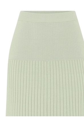 Anna Quan Amber ribbed-knit cotton skirt - Neutrals