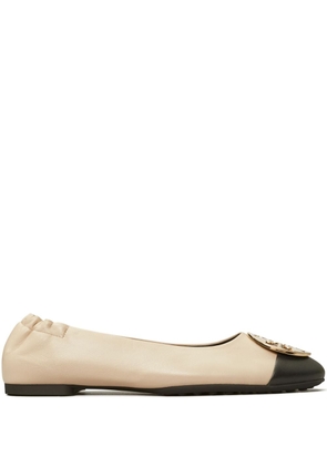 Tory Burch Claire cap-toe ballerina shoes - Neutrals
