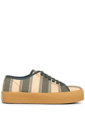 ETRO striped lace-up sneakers - Green