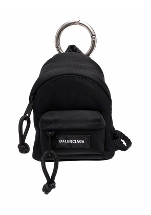 Balenciaga Micro backpack keyring - Black