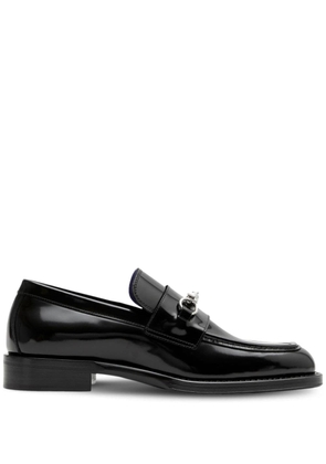 Burberry barbed-wire leather loafers - Black