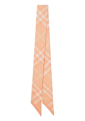 Burberry Vintage Check silk scarf - Orange