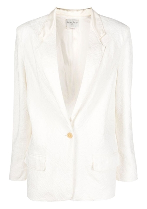 Forte Forte single-breasted linen blazer - White