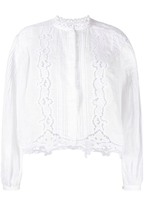 ISABEL MARANT Kubra broderie anglaise blouse - White