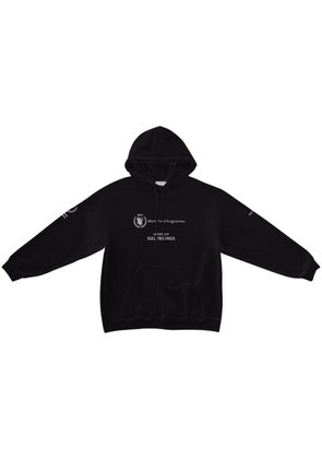 Balenciaga WFP-print cotton hoodie - Black