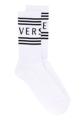 Versace 90s Vintage Logo socks - White