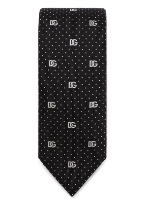 Dolce & Gabbana polka-dot silk tie - Black