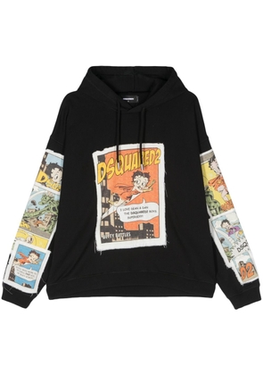 Dsquared2 Betty Boop cotton hoodie - Black