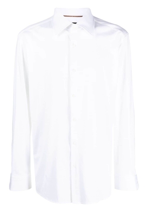 BOSS spread-collar long-sleeve shirt - White