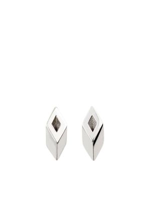Burberry Hollow silver stud earrings