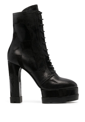 Casadei Nancy 120mm lace-up ankle boots - Black