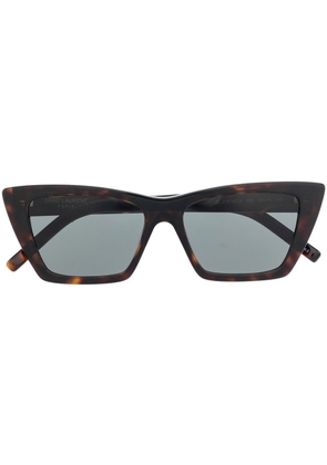 Saint Laurent Eyewear cat-eye frame sungalsses - Brown