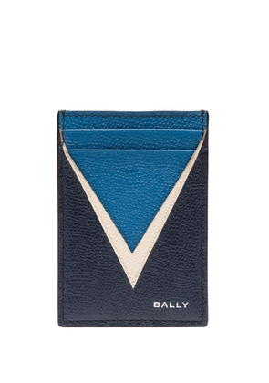 Bally logo-stamp leather cardholder - Blue