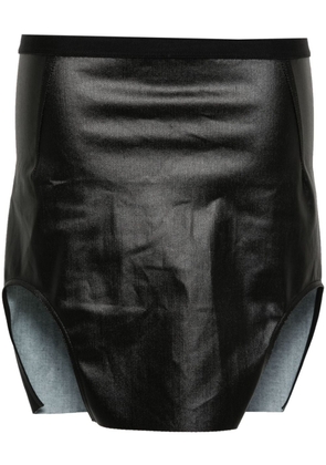 Rick Owens coated mini skirt - Black