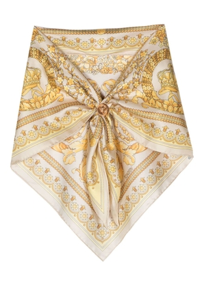 Versace Barocco-print foulard - Neutrals