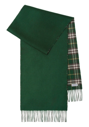 Burberry check-print reversible cashmere scarf - Green