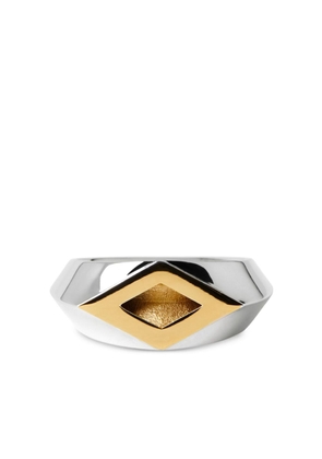 Burberry Hollow two-tone ring - Silver