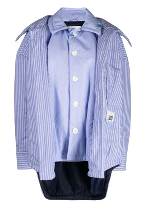 Maison MIHARA YASUHIRO layered padded shirt jacket - Blue