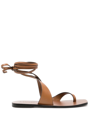 A.EMERY Margaux tie-fastening leather sandals - Brown