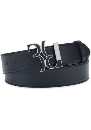 Billionaire logo-buckle leather belt - Blue