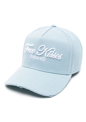 Dsquared2 slogan-embroidered baseball cap - Blue