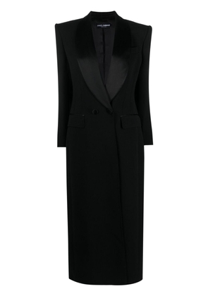 Dolce & Gabbana silk double-breasted coat - Black