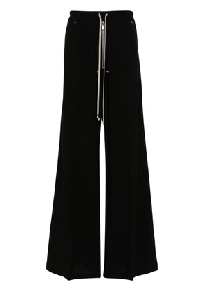Rick Owens crepe flared trousers - Black