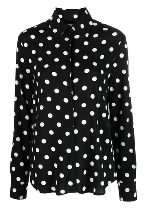 PINKO polka-dot long-sleeve shirt - Black