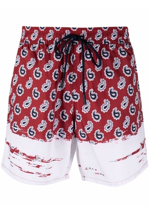 ETRO paisley print swim shorts - Red