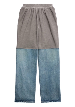 Balenciaga patched-detail sweatpants - Blue