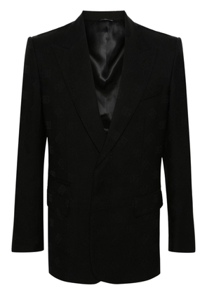 Dolce & Gabbana monogram-jacquard wool blazer - Black