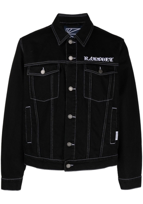 RASSVET logo-embroidered cotton denim jacket - Black