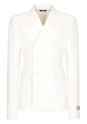 Dolce & Gabbana double-breasted crepe blazer - White