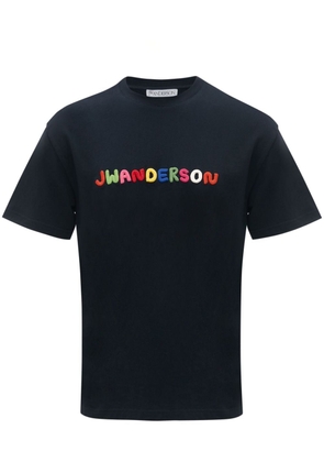 JW Anderson logo-embroidered cotton T-shirt - Blue