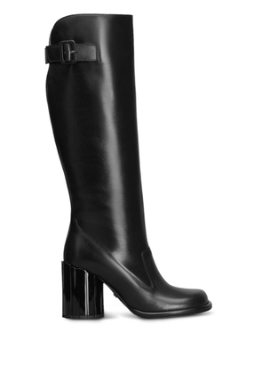 AMI Paris cut-out knee-high boots - Black