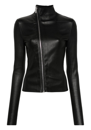 Rick Owens zipped leather jacket - Black