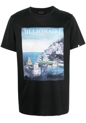 Billionaire graphic-print round-neck T-shirt - Black