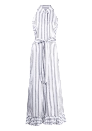 Evi Grintela Ava striped sleeveless maxi shirtdress - Blue